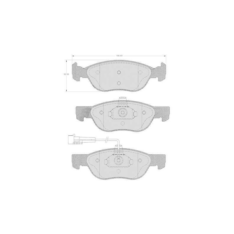 Set of 4 front brake pads "ATE"- Fiat / Lancia