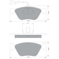 Set di pastiglie freno anteriore 4 "ATE"Alfa Romeo/Fiat/Lancia