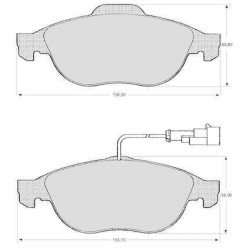 Set di pastiglie freno anteriore 4 "ATE"147/156