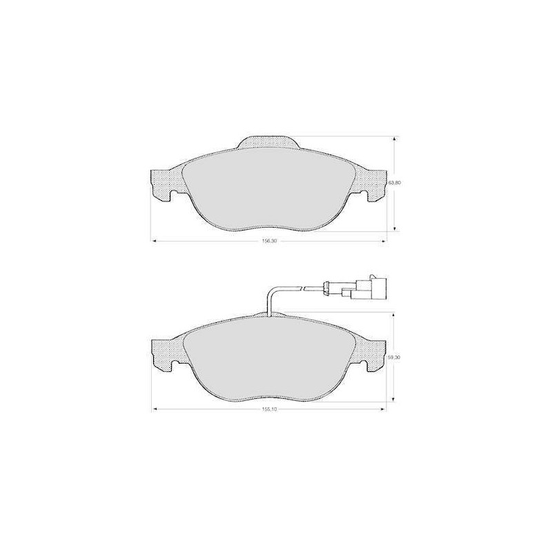 Set di pastiglie freno anteriore 4 "ATE"147/156