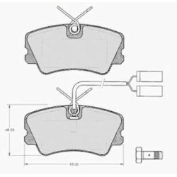 Set di pastiglie freno anteriore 4 "ATE"- Alfa Romeo 33