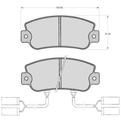 Set of 4 front brake pads "BENDIX" - Alfa Romeo 33