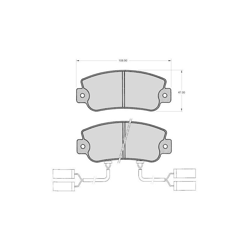 Set di pastiglie freno anteriore 4 "BENDIX" - Alfa Romeo 33