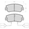 Set of 4 front brake pads "BENDIX" - Alfa Romeo 33