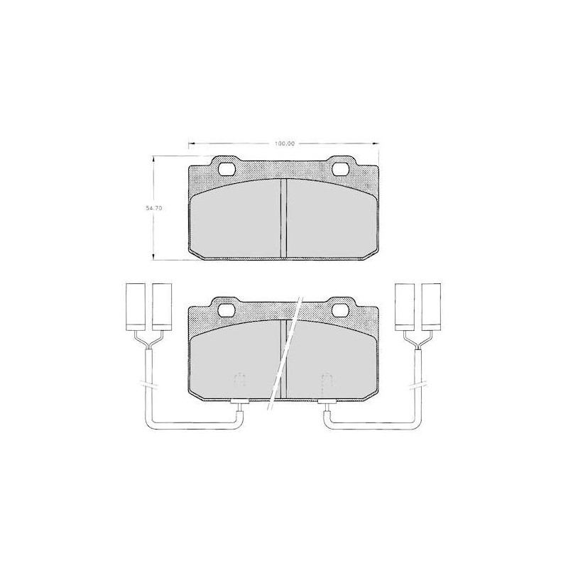 Set di pastiglie freno anteriore 4 "ATE"- Alfa Romeo 33