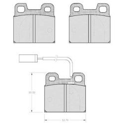 Set di pastiglie freno posteriore 4  "ATE" - Alfa Romeo 75