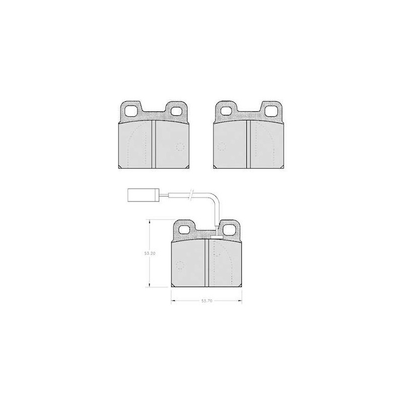 Set di pastiglie freno posteriore 4  "ATE" - Alfa Romeo 75