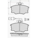 Set di pastiglie freno anteriore 4 "GIRLING"Alfa Romeo 164 2.0/2.0 Twin Spark (06/1987 --> 11/1992)