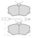 Set of 4 front brake pads "GIRLING"Alfa Romeo 164 2.0/2.0 Twin Spark (06/1987 --> 06/1998)