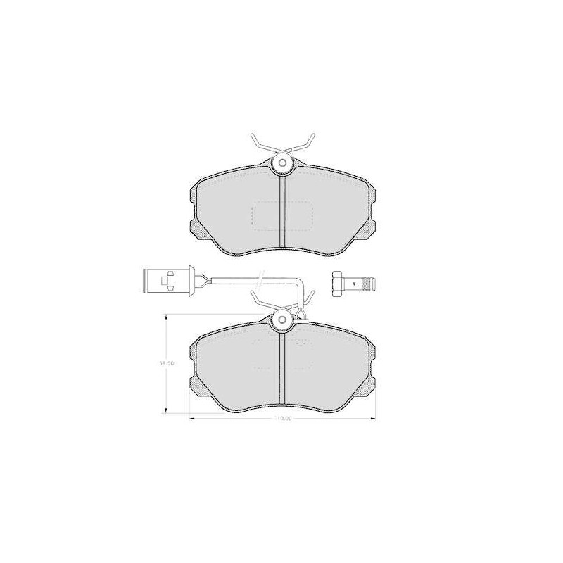 Set of 4 front brake pads "GIRLING"Alfa Romeo 164 2.0/2.0 Twin Spark (06/1987 --> 06/1998)