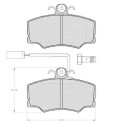 Set of 4 front brake pads "GIRLING"- Alfa Romeo 33