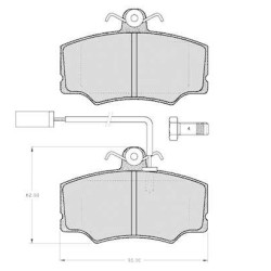 Set of 4 front brake pads "GIRLING"- Alfa Romeo 33