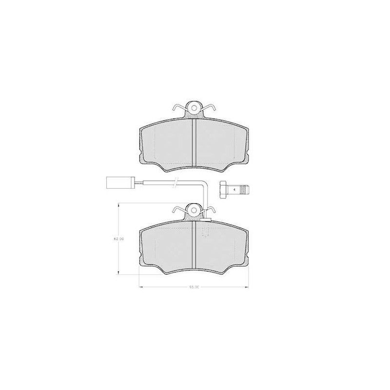 Set of 4 front brake pads "GIRLING"- Alfa Romeo 33 Set of 4 front brake pads "GIRLING"- Alfa Romeo 33