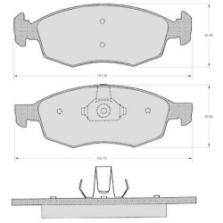 Set di pastiglie freno anteriore 4 "ATE"- Fiat Doblo - Punto