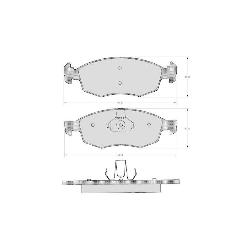 Set di pastiglie freno anteriore 4 "ATE"- Fiat Doblo - Punto