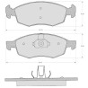 Set of 4 front brake pads "ATE"- Fiat Doblo - Punto