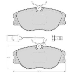 Set of 4 front brake pads "GIRLING"Alfa Romeo 164