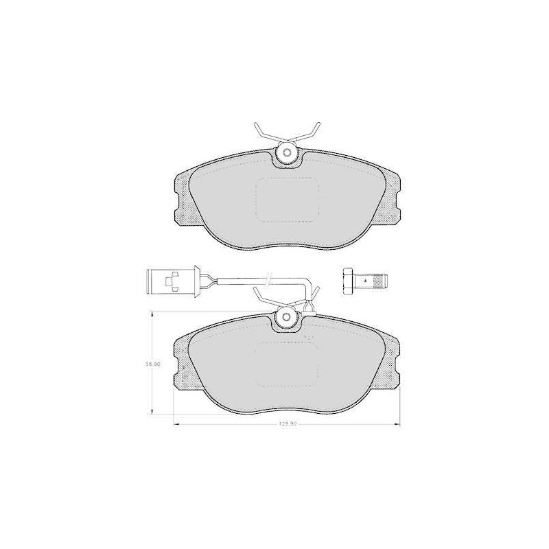 Set of 4 front brake pads "GIRLING"Alfa Romeo 164