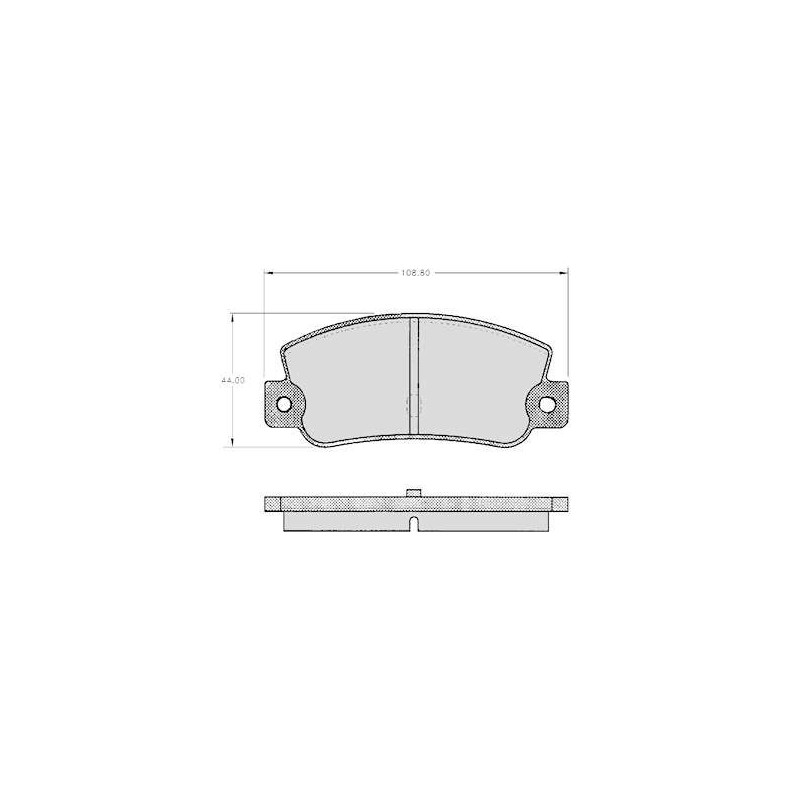Set of 4 rear brake pads "BENDIX" - Fiat Croma / Lancia Delta