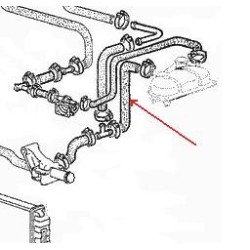 Expansion tank connecting hose  - Alfa Romeo 33