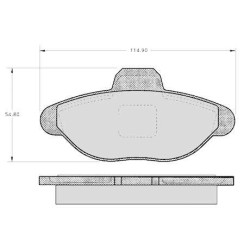 Set of 4 front brake pads "BENDIX" - Fiat Cinquecento