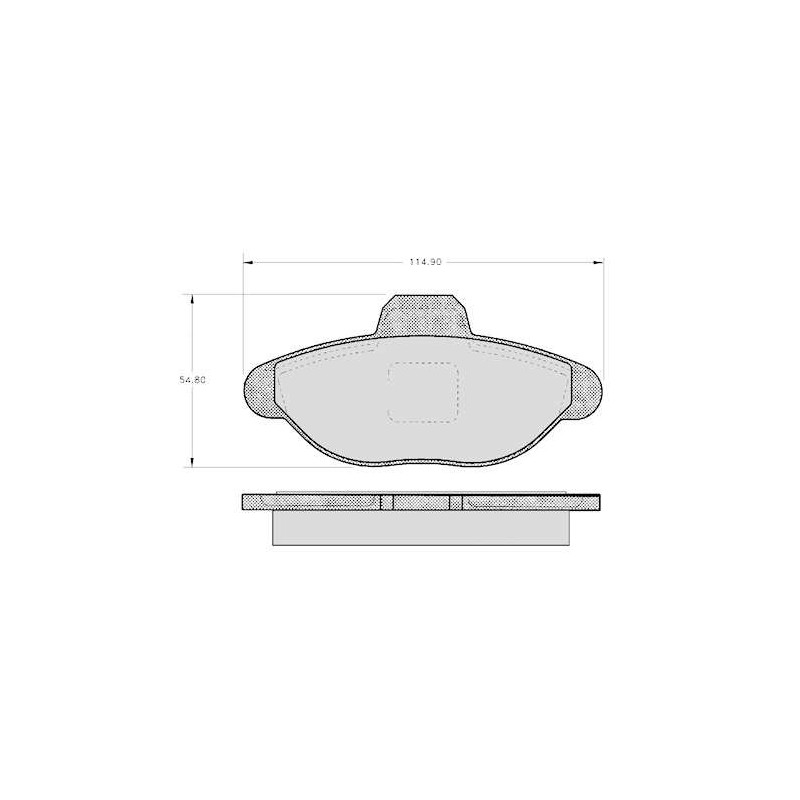 Set di pastiglie freno anteriore 4 "BENDIX" - Fiat Cinquecento