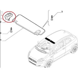 Sun visor bracket - Fiat Grande Punto