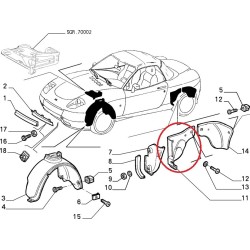 Plaque de protection gauche - Fiat Barchetta