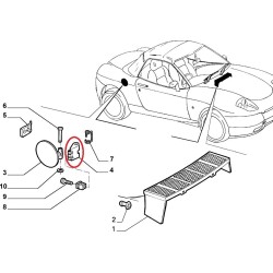 Fuel cap bracket - Fiat Barchetta 