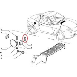 Ressort de trappe d'essence - Fiat Barchetta 