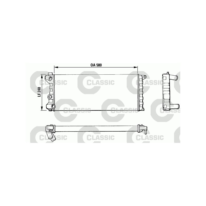 Engine cooling radiator - Fiat Panda / Autobianchi Y10