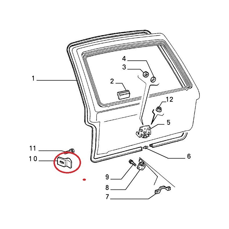 Striker plate - Fiat Panda 141