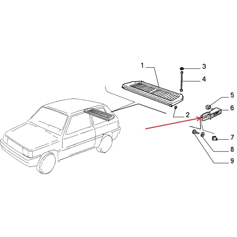 Support de Tablette - Fiat Panda 1986 -