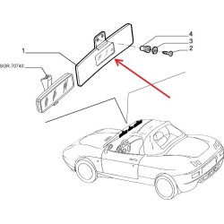 Right sun visor - Fiat Barchetta