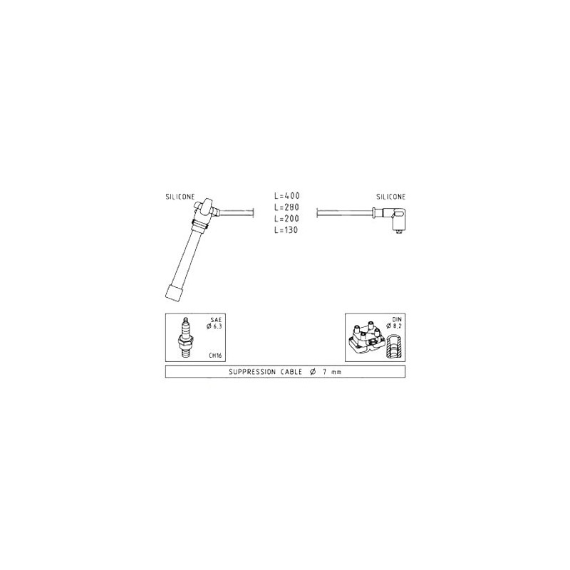 Ignition cable setPunto 1.2 16V