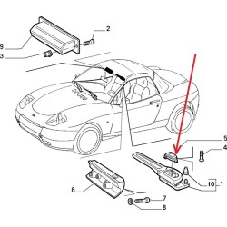 Softop handle cap - Fiat Barchetta / Punto