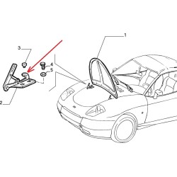 Right hinge - Fiat Barchetta
