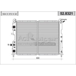  Radiateur d'eau moteur - Fiat Coupe 1,8 / 2,0 