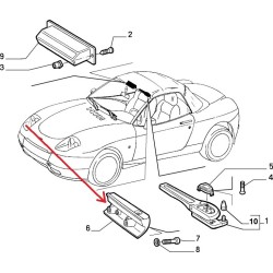 Right striker plate - Fiat Barchetta 