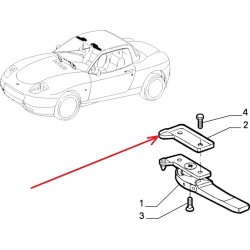 Left softop support  handle - Fiat Barchetta / Punto