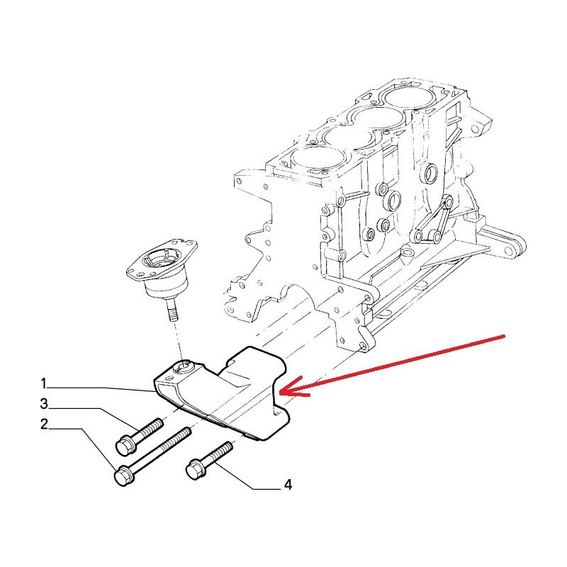 Engine suspension mount  - Fiat Barchetta