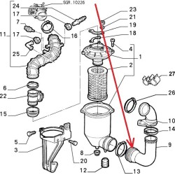 Durite de filtre à air - Alfa Romeo GTV / SPIDER