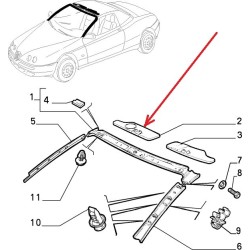 Pantina parasole destra - Alfa Romeo Spider