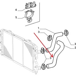 Lower radiator hose -  Alfa Romeo GTV / SPIDER