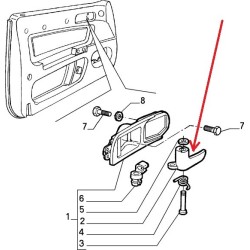 Right opening door handle - Alfa Romeo 155 / GTV / SPIDER