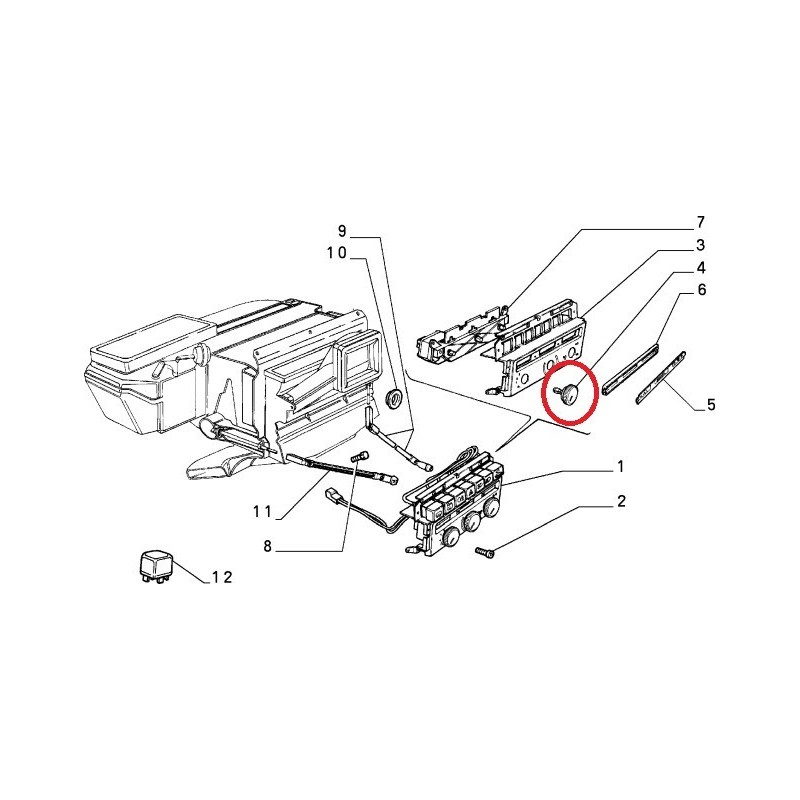 Heater button - Lancia Delta