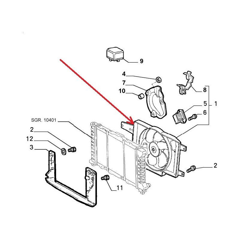 Ventilateur - Alfa Romeo 156  1,6 / 1,8 / 2,0 TS