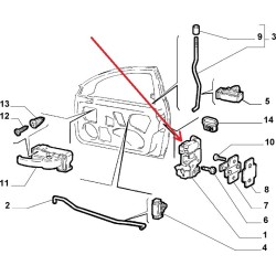 Right front door lock - Alfa Romeo 156 