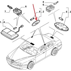 Luce interna - Alfa Romeo 156 GTA Berlina