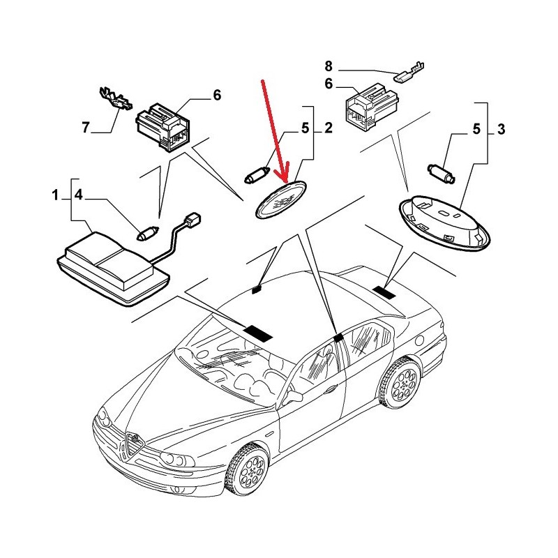 Ceiling lamp - Alfa Romeo 156 GTA Berlina